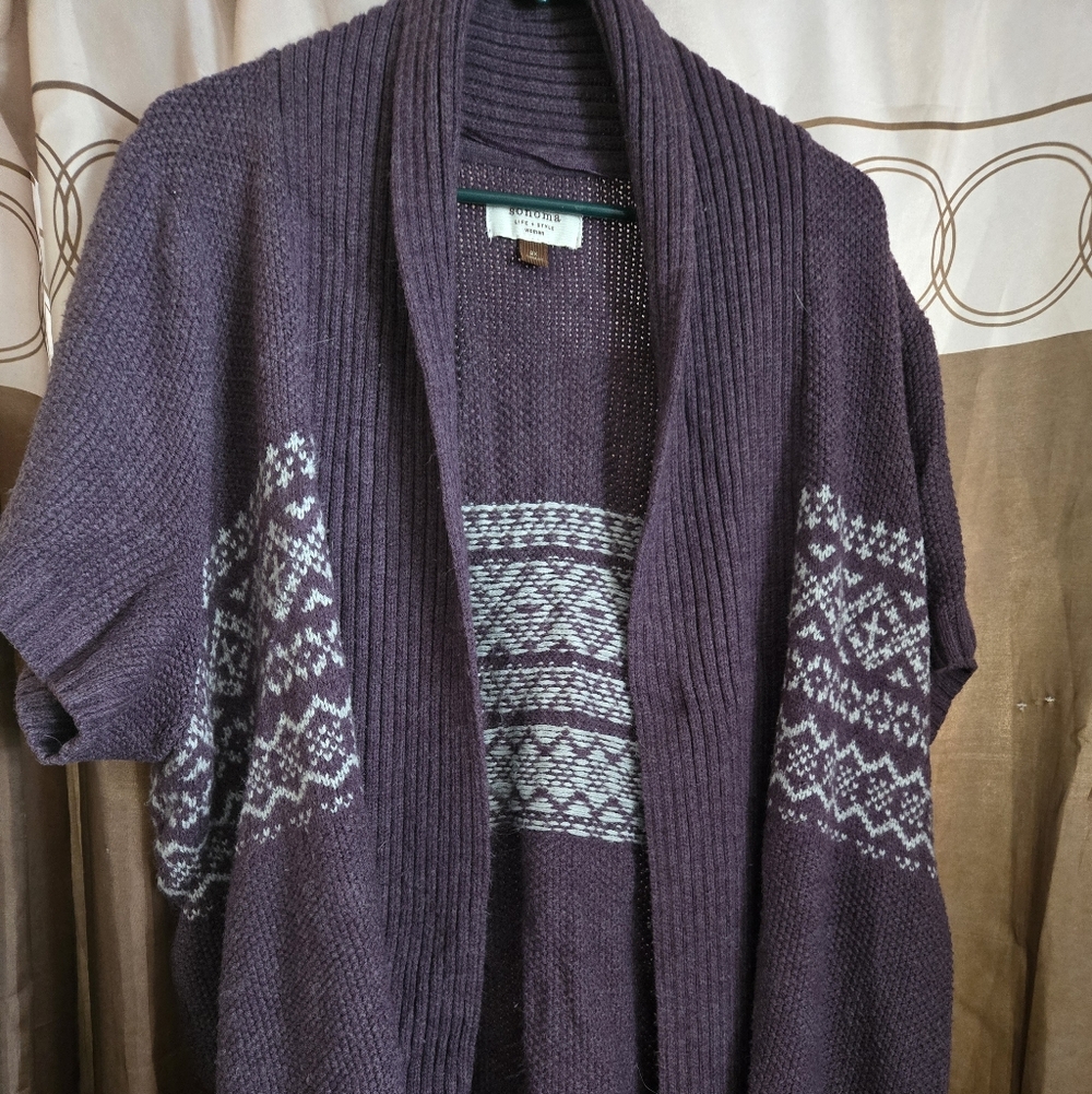 SONOMA Short Sleeve Sweater Jacket/Vest XXL